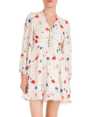 the kooples floral silk dress Silk mini dress