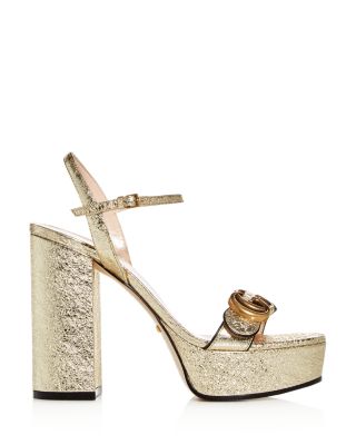 gucci gold high heels