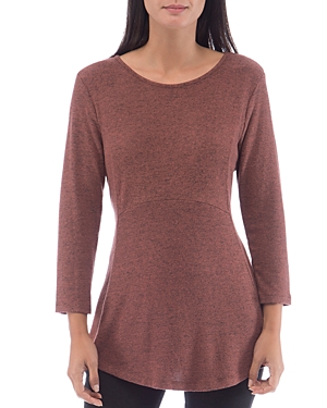 B Collection By Bobeau Brushed Tunic Top In Pinecone