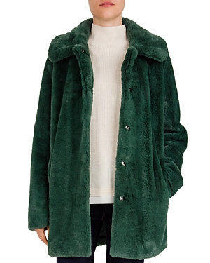Gerard Darel Piana Faux-Fur Coat In Green | ModeSens