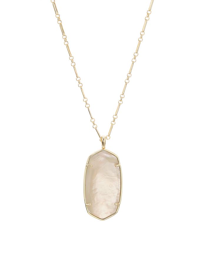 Kendra Scott Faceted Reid Necklace, 30 In Gray/gold