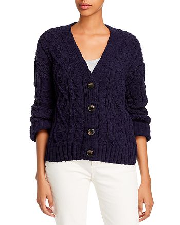 AQUA Chenille Cable-Knit Cardigan - 100% Exclusive | Bloomingdale's