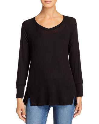 Kim & Cami Textured V-Neck Top | Bloomingdale's