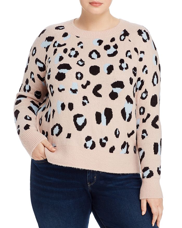 Aqua Curve Leopard Print Sweater - 100% Exclusive In Pink