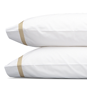 Shop Matouk Lowell King Pillowcase, Pair In Champagne
