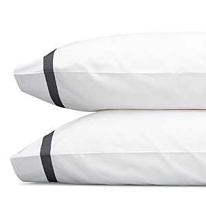 Matouk Lowell Standard Pillowcase, Pair In Charcoal