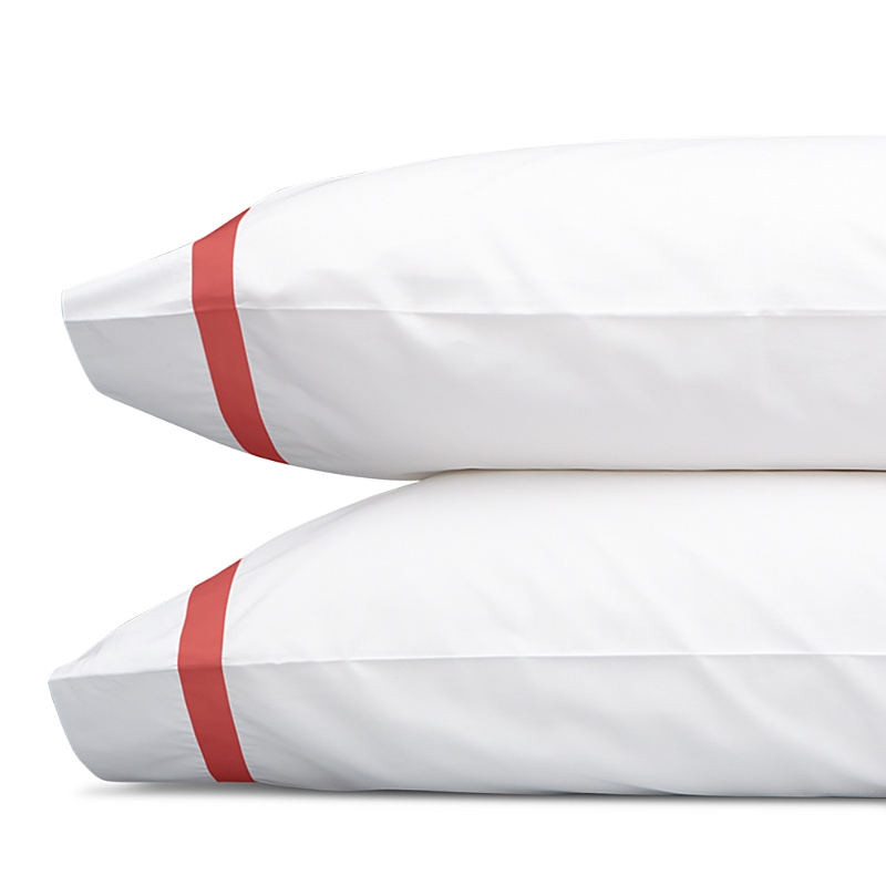 Matouk Lowell King Pillowcase, Pair In Coral