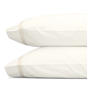 Matouk Lowell 600 Thread Count Pillowcase In Ivory/ivory