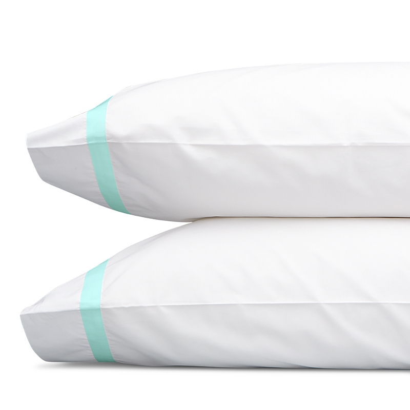 Matouk Lowell Standard Pillowcase, Pair In Lagoon