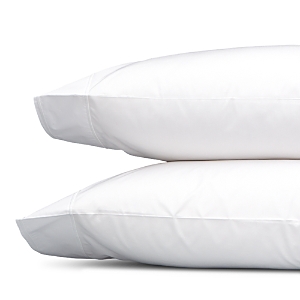 Matouk Set Of 2 Ansonia 500 Thread Count Cotton Percale Pillowcases In White
