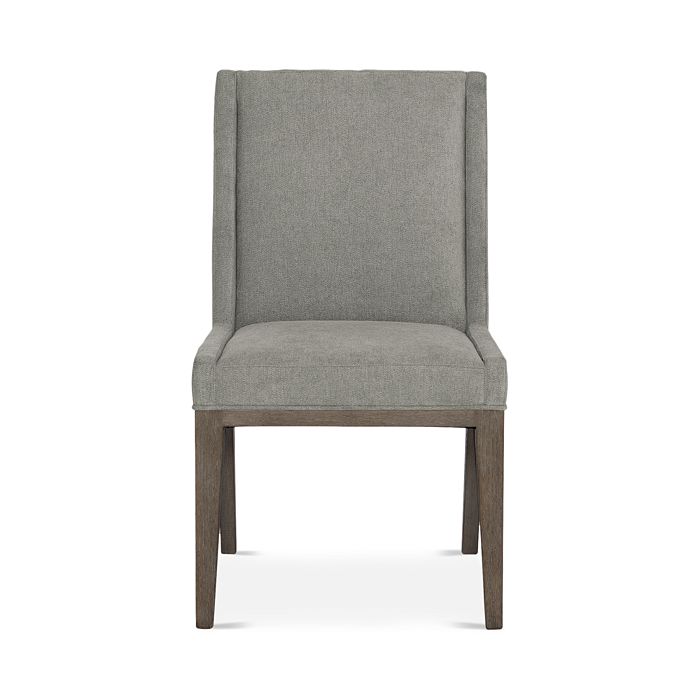 Bernhardt Artisan Collection Linea Side Chair In Solid Ash, Cerused Charcoal Finish