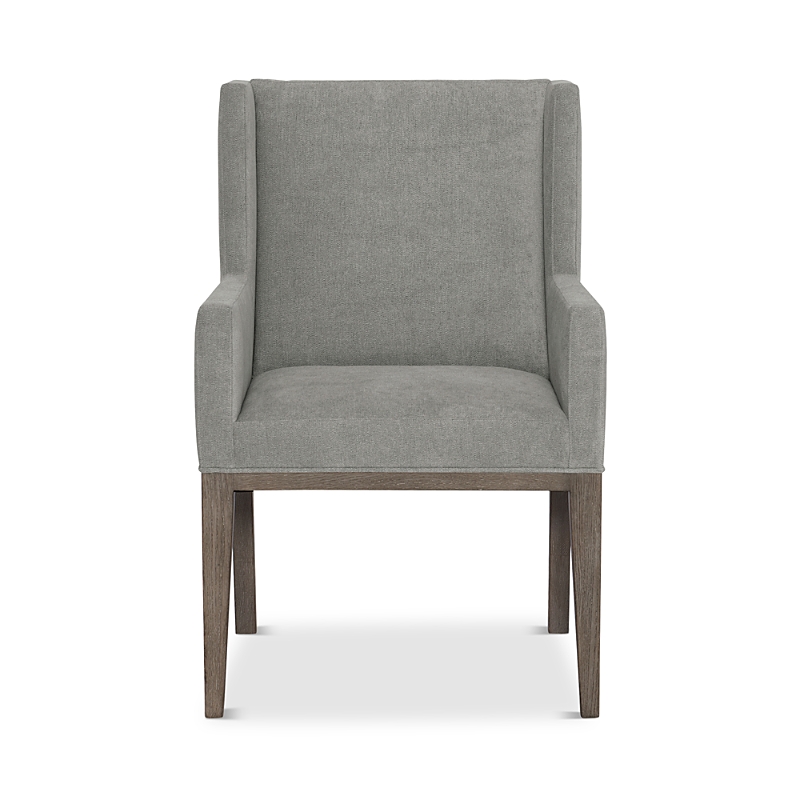 Bernhardt Linea Upholstered Arm Chair In Solid Ash/cerused Charcoal Finish