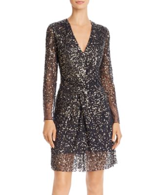 FRENCH CONNECTION Emille Sparkle Sequined Dress Bloomingdale's
