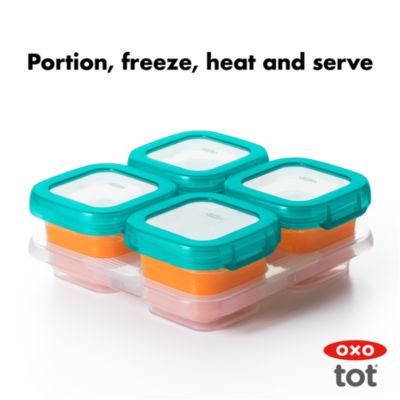 Tot 4-Piece Baby Blocks Freezer Storage Containers