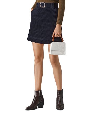 Whistles Corduroy Mini Skirt with Resin Buckle | Bloomingdale's