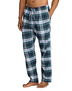 Polo Ralph Lauren Flannel Classic Pajama Pants In Blue Gold Plaid