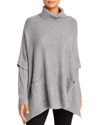 turtleneck poncho sweater