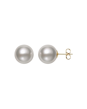 Bloomingdale's White South Sea Cultured Pearl Stud Earrings in 14K Yellow Gold - 100% Exclusive
