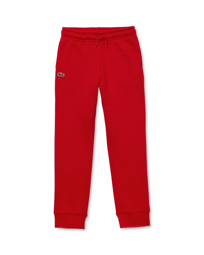 Lacoste Boys' Fleece Jogger Pants - Little Kid, Big Kid In Corrid Red