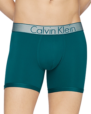 Calvin Klein Customized Stretch Boxer Briefs In Teal Diamond