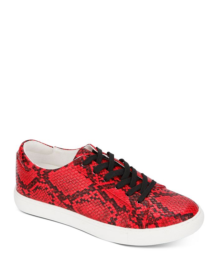 Kenneth Cole Women's Kam Snake-embossed Sneakers In Red
