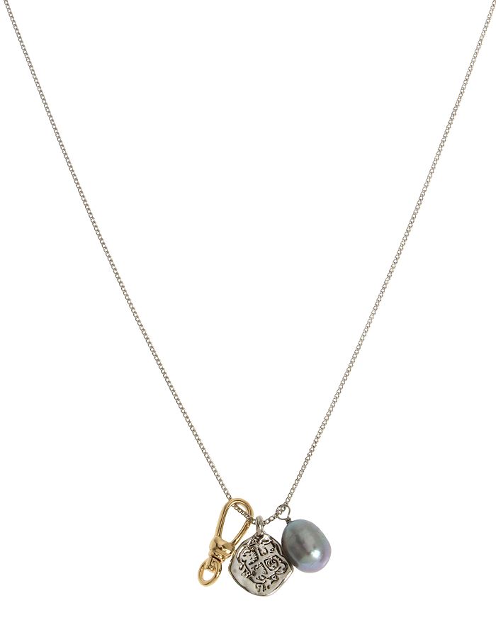 ALLSAINTS CULTURED FRESHWATER PEARL & CHARM NECKLACE, 17,248172MUL966