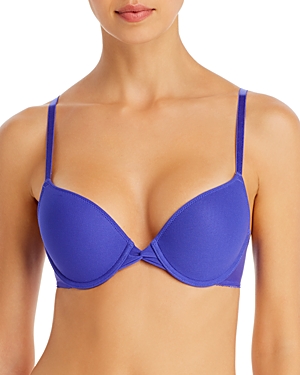 On Gossamer Gossamer Mesh Bump It Up Bra In Royal Blue