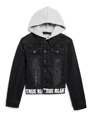 True Religion Boys' Hooded Denim Jacket 