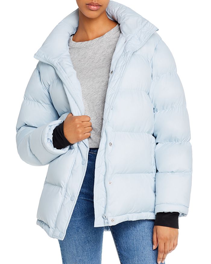 Aqua Short Hooded Puffer Coat - 100% Exclusive In Matte Light Blue