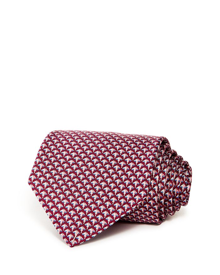 Ferragamo Stingray Silk Classic Tie In Pink