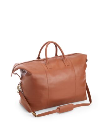 Leather Weekender Duffel Bag