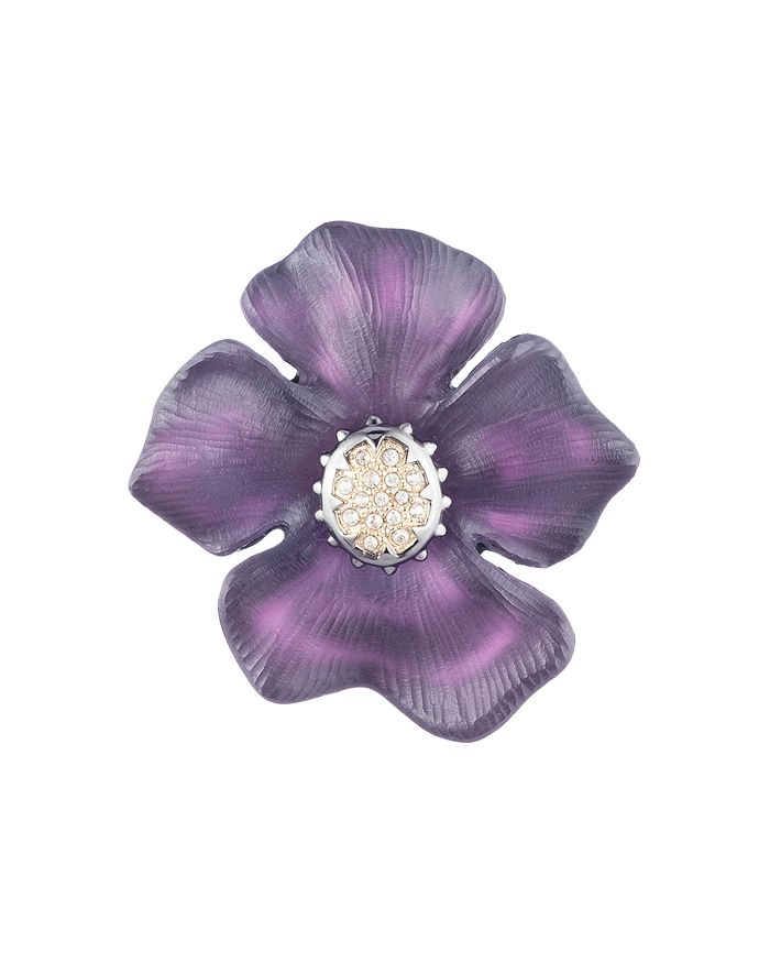 Alexis Bittar Woodland Fantasy Georgian Flower Pin In Purple