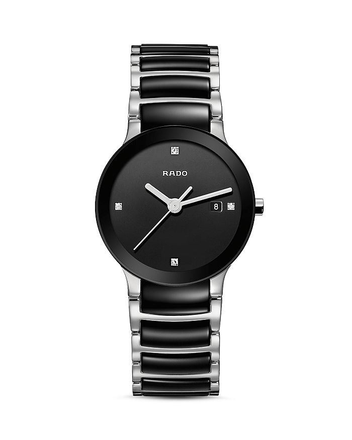 Shop Rado Centrix Watch, 28mm In Black/silver