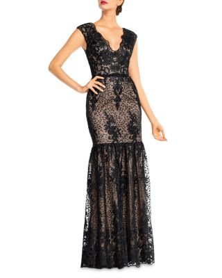 floral appliqué lace gown eliza j