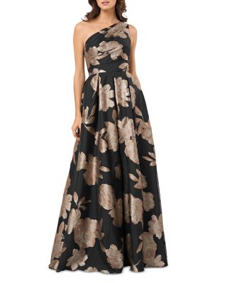 Carmen Marc Valvo Infusion One Shoulder Organza Floral Dress Bloomingdale s