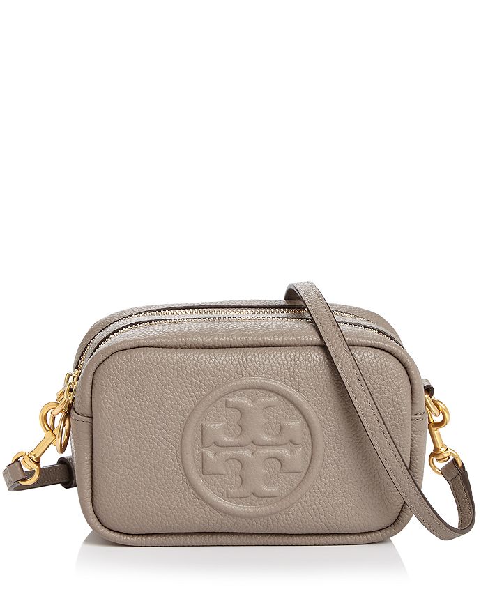 Tory Burch Perry Bombe Mini Leather Crossbody In Pink | ModeSens