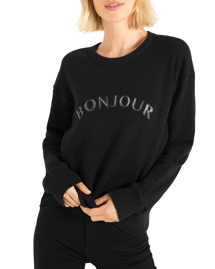 N:philanthropy Lauren Bonjour Sweatshirt In Black Cat