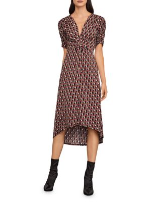 geo print midi dress