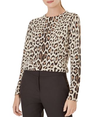 HOBBS LONDON Hazel Leopard Print Merino Wool Sweater Bloomingdale s