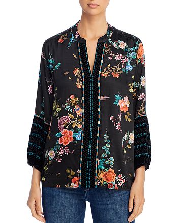 Johnny Was Paris Effortless Embroidered Peasant Blouse | Bloomingdale's