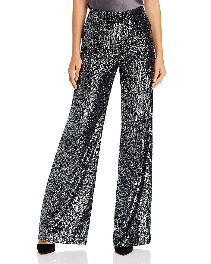 Alice and Olivia Alice + Olivia Dylan Sequined Wide-Leg Pants ...