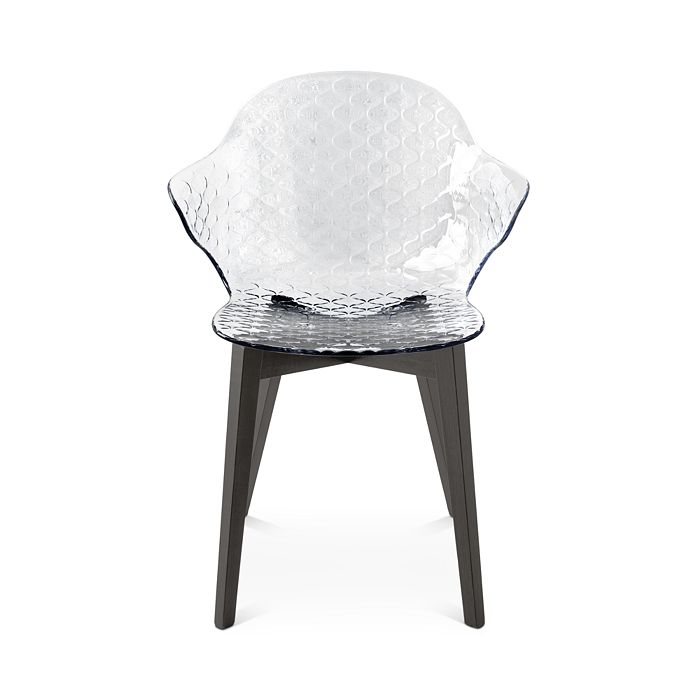 Calligaris St. Tropez Graphite Chair In Graphite/transparent