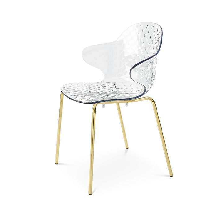 Shop Calligaris St. Tropez Chair In Transparent/polished Brass