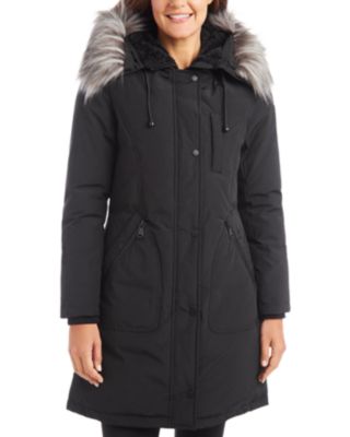 faux fur trim puffer coat