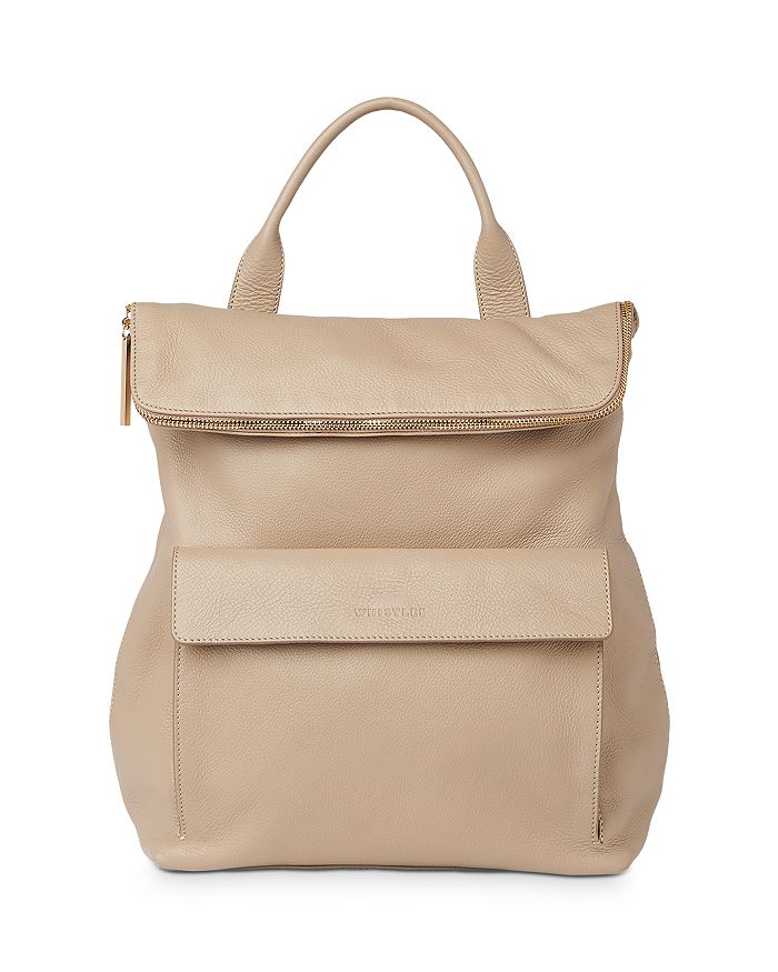 Whistles Verity Leather Backpack In Taupe