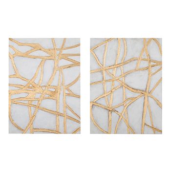 Bassett Mirror - Gold Tracks Wall Art, Set of 2