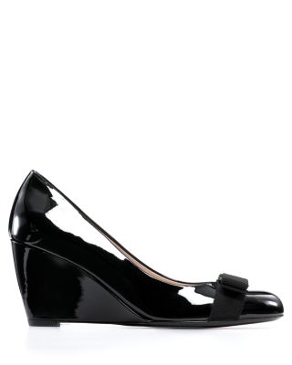 Salvatore Ferragamo Wedges - Flo Vara Patent | Bloomingdale's