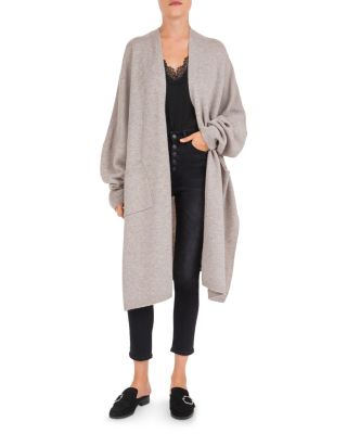 oversized open front cardigan