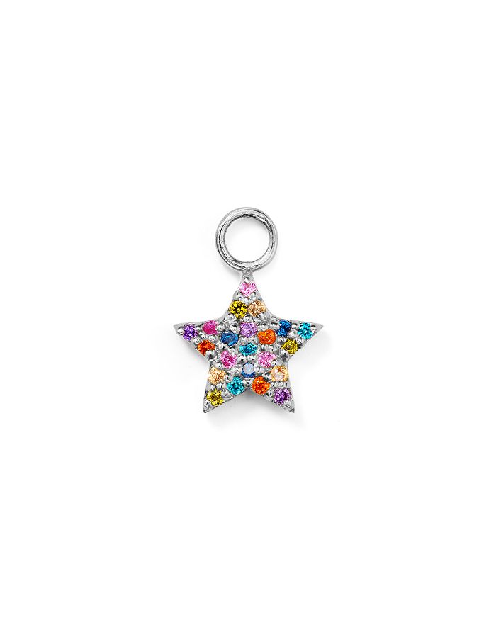 Aqua Rainbow Star Charm In Sterling Silver Or Yellow Gold-plated Sterling Silver - 100% Exclusive In Silver Star/multi
