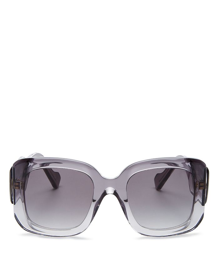 Balenciaga Women's Square Sunglasses, 53mm In Gray/gray Gradient